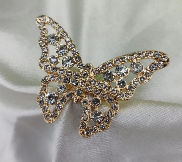 1 Piece Imported Dazzling Butterfly Crystal Ring