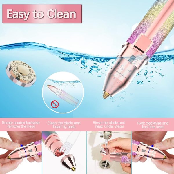 Eyebrow Trimmer | 2 In 1 Painless Brow Shaver Hair Remover Battery Operated Eyebrow Trimmer Facial Hair Remover