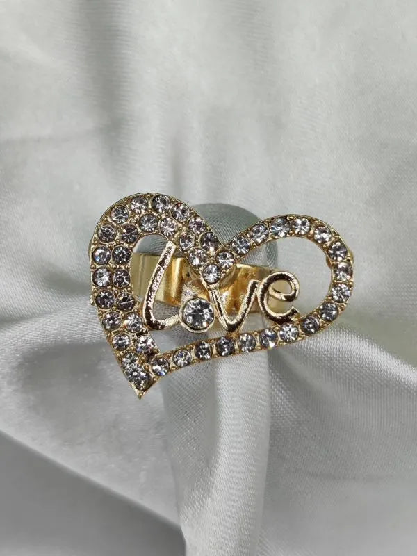 1 Piece Imported Radiant Love Heart Crystal Ring