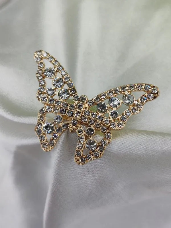 1 Piece Imported Dazzling Butterfly Crystal Ring