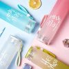 Frosted Glass Water Bottle With Hello Master Decal Logo