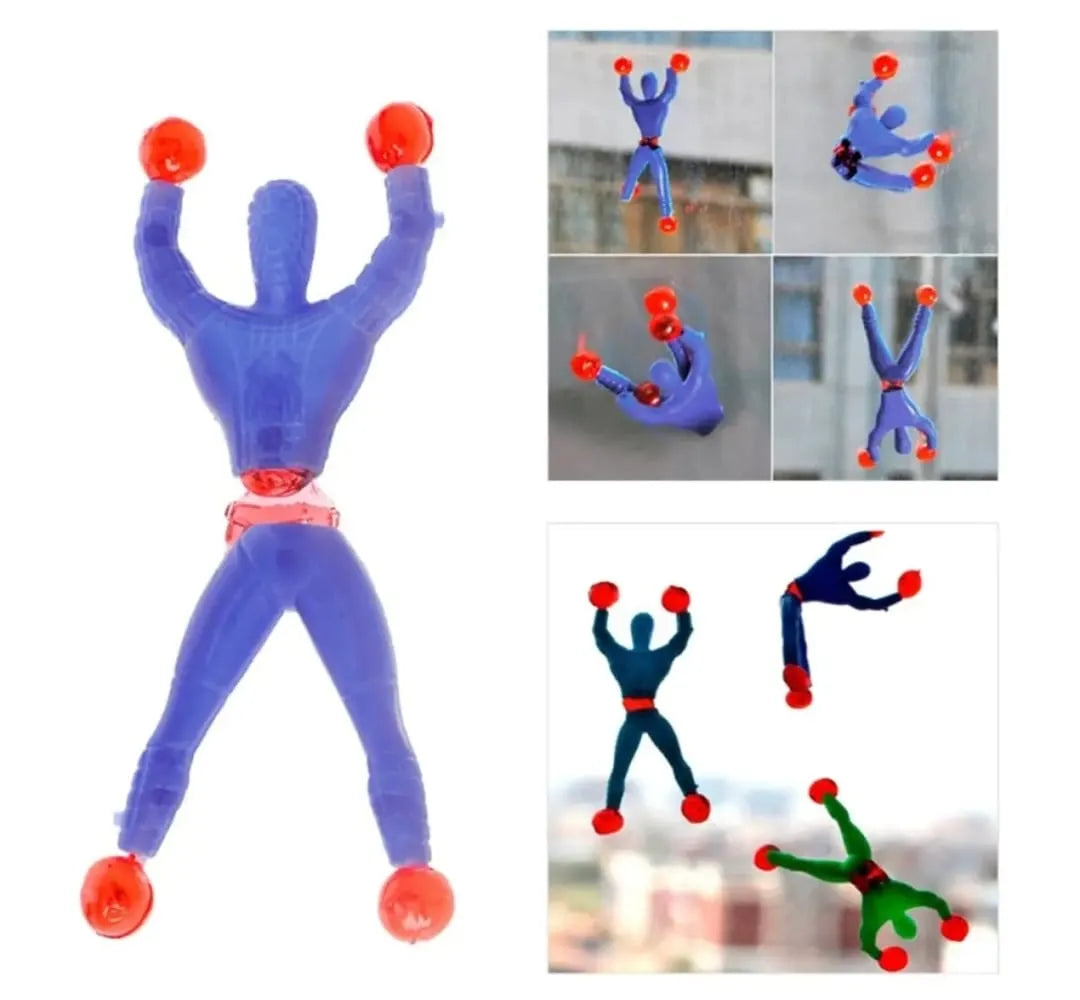 Pack Of 20 Sticky Spider Man Climbing Wall Toy For Kids