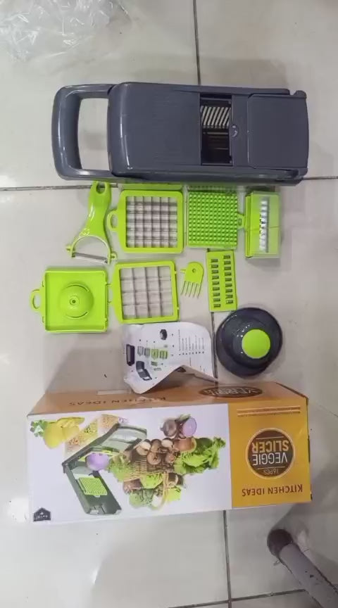 16 In1 Mandoline Slicer Veggie Food Chopper Vegetable Cutter Tomato Carrot Grater Cheese French Onion Shredders Kitchen Tool