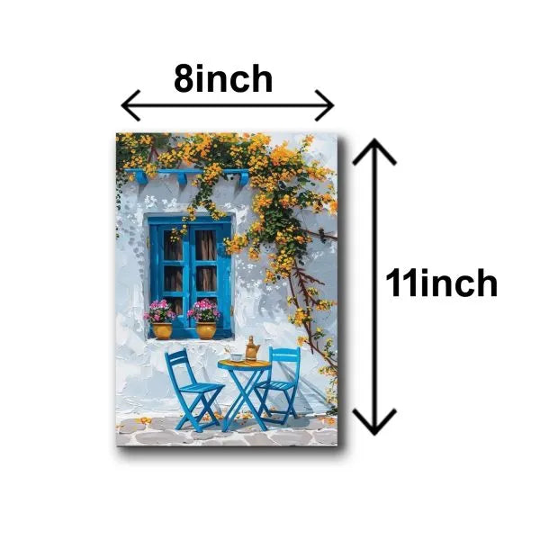Set Of 5 Italian Vintage Homes Art Themed Wall Art Wooden St