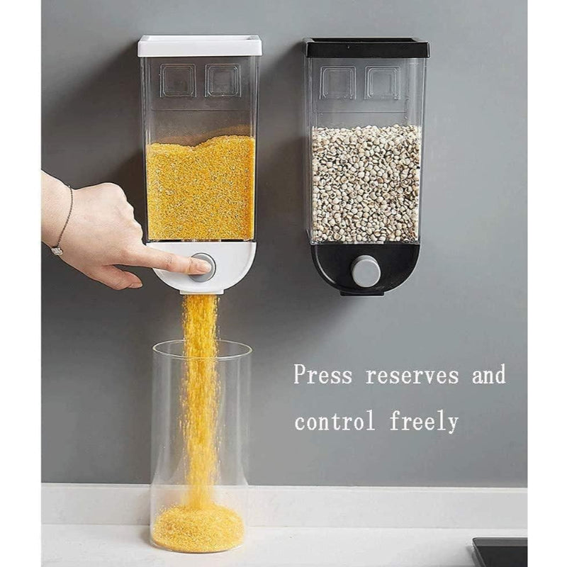 1500ml Transparent Body Eco-Friendly Wall Mounted Grain Storage Box