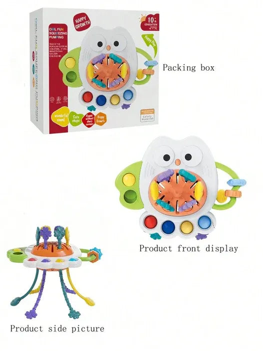 Owl-themed Fun Squeezing And Pumping Toy | Gifto Bazaar