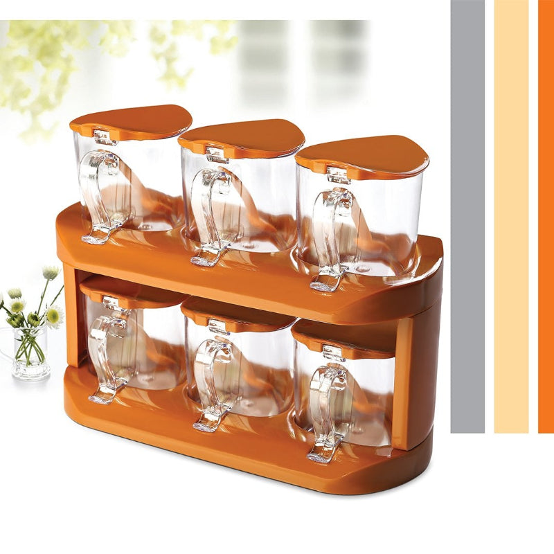 Fashion Style Seasoning Spice Rack Set 6 Pcs