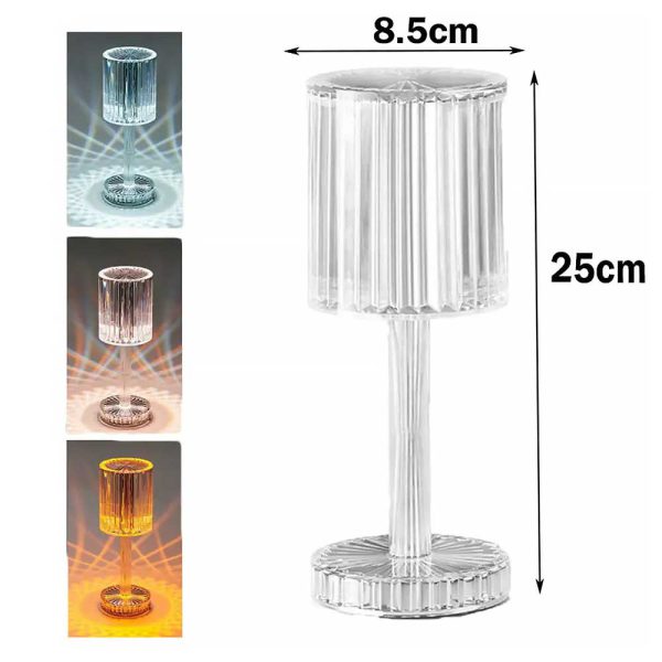 Crystal Acrylic Bedside Table Lamp Home For Bedroom Decor
