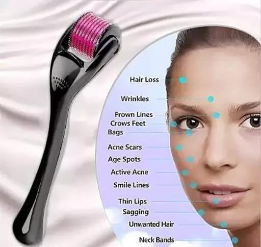 Skin Therapy 0.5 Derma Roller With 540 Micro Needle Roller For Men And Women | Derma Roller 540 Titanium Needle